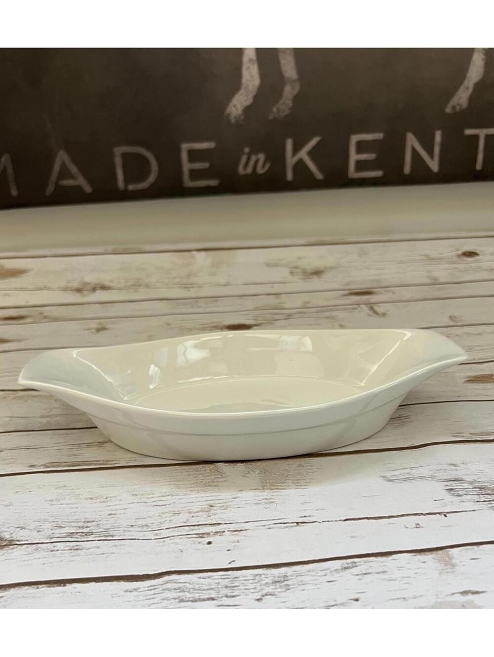 Oneida "Tom's Diner" White Porcelain 13" Serving Dish with Handles